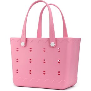 حقيبة شاطئ مطاطية من سيماني مقاس XL متوسطة الحجم، حقيبة مطاطية مقاومة للماء للنساء، حقيبة حمل من السيليكون EVA قابلة للغسل للسباحة والسفر في حمام السباحة in Kuwait