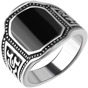 Rings Retro Punk Band Men Zinc Alloy Ring Finger Jewelry Cool Club Christmas GiftBlackUS 10 in Saudi Arabia