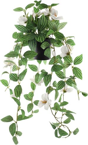 معلقة زهور الكرمة الاصطناعية أوراق اللبلاب وهمية فو بوتينغ النباتات الخضراء وهمية واقعية الزهور ورقة محكم المنزل داخلي في الهواء الطلق جدار حديقة ديكور in Kuwait