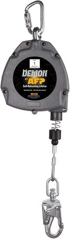 AFP Demon 30 FT Single Leg Self-Retracting Lifeline Cable Retractable | Steel Locking Snap Hook | Safety Yoyo | Fall Protection Arrest Limiter | Construction Industrial | OSHA & ANSI Rated SRL in Kuwait