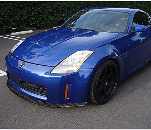 EPARTS 3 Pieces Style Front Bumper Lip Spoiler Splitter Chin Side Body Kit Trim Protection Compatible with 2003-2005 Nissan 350Z Z33 (Painted Carbon Fiber Style) in Saudi Arabia