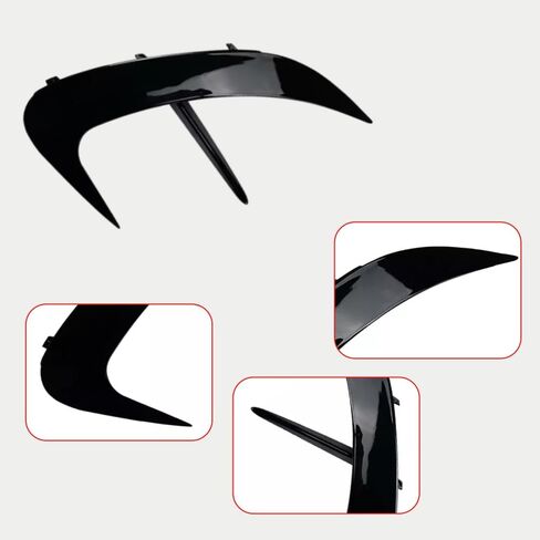 Riloer Bumper Splitter Cover, 2 PCS Car Rear Bumper Spoiler Air Vent Cover Trim, Compatible with Mercedes-Benz C-Class W206 C200 C220 C260 C300 AMG 2022-2024 (Carbon Fiber Look Finish) in Saudi Arabia