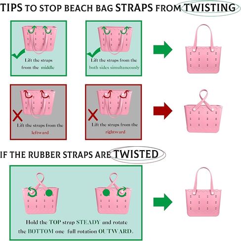 حقيبة شاطئ مطاطية من سيماني مقاس XL متوسطة الحجم، حقيبة مطاطية مقاومة للماء للنساء، حقيبة حمل من السيليكون EVA قابلة للغسل للسباحة والسفر في حمام السباحة in Kuwait