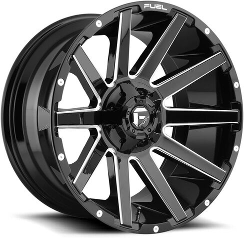 FUEL OFF-ROAD D615 CONTRA 20X9, 5X5.0/5.5, 5.79, 20mm GLOSS BLACK MILLED - D61520905757 in Saudi Arabia