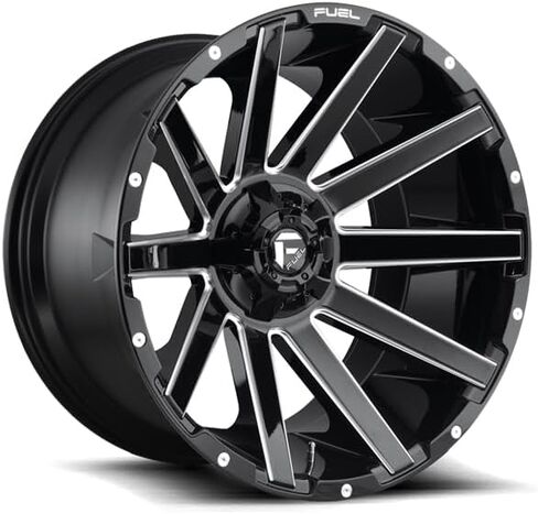FUEL OFF-ROAD D615 CONTRA 20X9, 5X5.0/5.5, 5.79, 20mm GLOSS BLACK MILLED - D61520905757 in Saudi Arabia