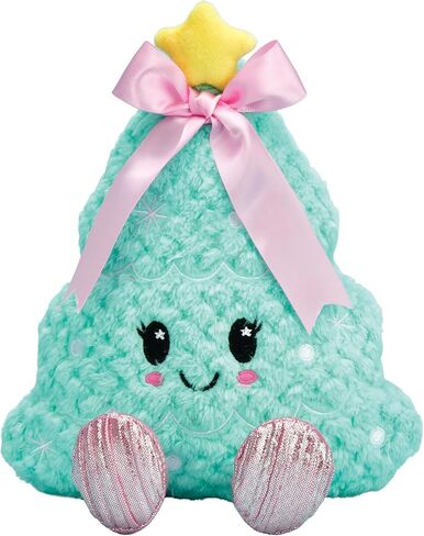 iscream Present with a Bow 6" Embroidered Accent Plush Mini Holiday Pillow in Saudi Arabia