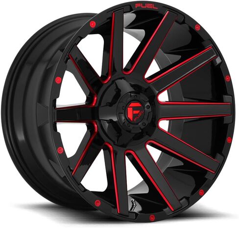 FUEL OFF-ROAD D615 CONTRA 20X9, 5X5.0/5.5, 5.79, 20mm GLOSS BLACK MILLED - D61520905757 in Saudi Arabia