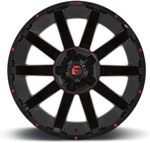 FUEL OFF-ROAD D615 CONTRA 20X9, 5X5.0/5.5, 5.79, 20mm GLOSS BLACK MILLED - D61520905757 in Saudi Arabia