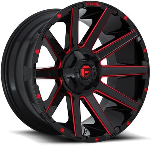 FUEL OFF-ROAD D615 CONTRA 20X9, 5X5.0/5.5, 5.79, 20mm GLOSS BLACK MILLED - D61520905757 in Saudi Arabia