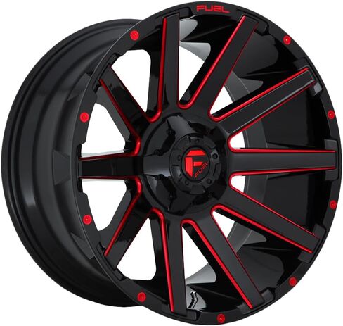 FUEL OFF-ROAD D615 CONTRA 20X9, 5X5.0/5.5, 5.79, 20mm GLOSS BLACK MILLED - D61520905757 in Saudi Arabia