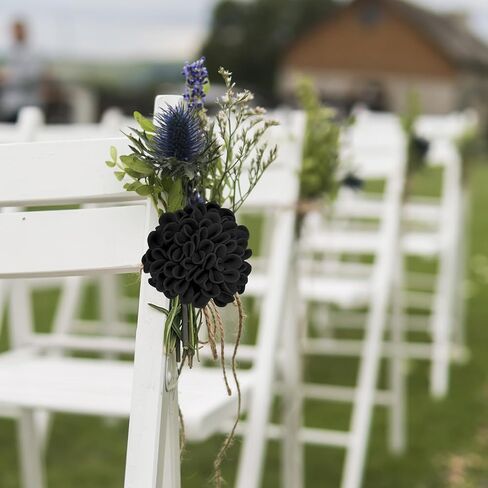 زهور صناعية، 25 قطعة من الورود الاصطناعية الواقعية لعمل باقات الزفاف وترتيبات القطع المركزية، زهور الداليا الخضراء المريمية مع جذع لتزيين المنزل وحفلات الزفاف in Saudi Arabia