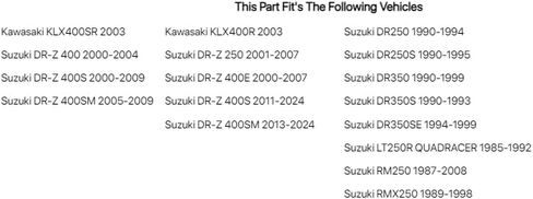 ضرس امامي 14 سن لسوزوكي DR-Z 400S 2000-2009,2011-2022 in Saudi Arabia