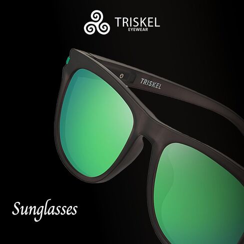 Amsterdam Polarized Square Sunglasses - UV Protection for Men Women, Lightweight TR Frame Mirrored Lenses in Kuwait
