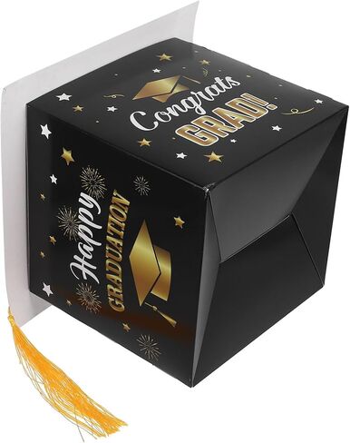 NUOBESTY Graduation Raffle Box Stacking Congrats Grad Boxes for Collecting Messages Lightweight Resistant Card Stock Voting Boxes 10 X 10 X 8 Inches in Saudi Arabia
