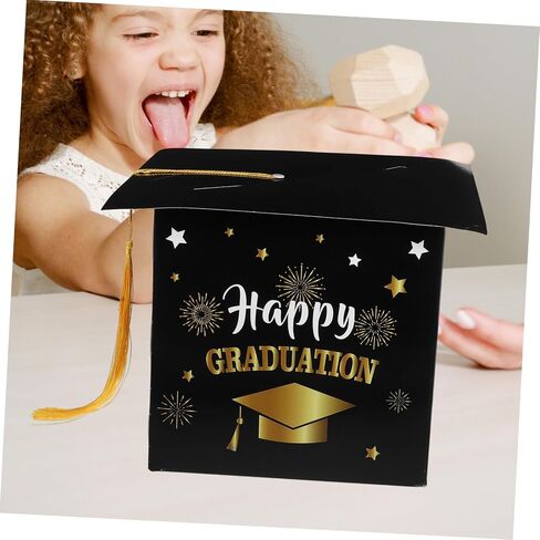 NUOBESTY Graduation Raffle Box Stacking Congrats Grad Boxes for Collecting Messages Lightweight Resistant Card Stock Voting Boxes 10 X 10 X 8 Inches in Saudi Arabia