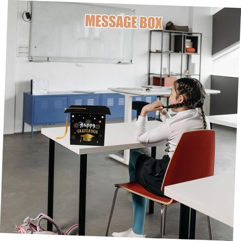 NUOBESTY Graduation Raffle Box Stacking Congrats Grad Boxes for Collecting Messages Lightweight Resistant Card Stock Voting Boxes 10 X 10 X 8 Inches in Saudi Arabia