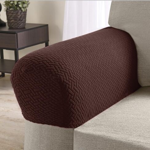 Madison Mason-AC-CH Mason Stretch Armrest Covers, Chocolate in Saudi Arabia