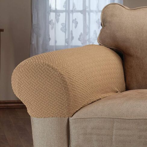 Madison Mason-AC-CH Mason Stretch Armrest Covers, Chocolate in Saudi Arabia