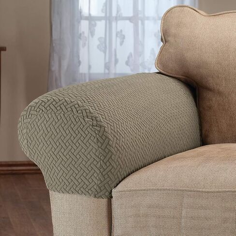 Madison Mason-AC-CH Mason Stretch Armrest Covers, Chocolate in Saudi Arabia