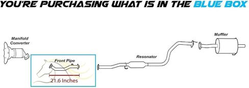 Northeastern Exhaust | Stainless Steel Front Exhaust Pipe Compatible for Honda Civic 1996-2000 1.6L | Free Gaskets and Spring Bolt Kit Included | Automotive Replacement Part in Saudi Arabia