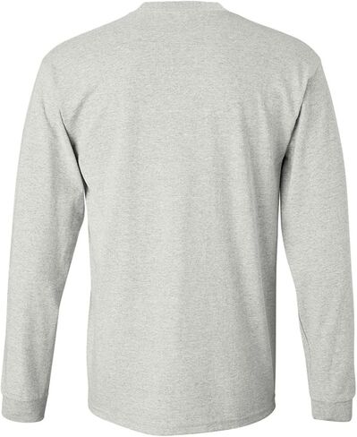Joe's USA Men's Long Sleeve Pocket Crew Neck T-Shirts in 12 Colors: Regular and Tall Sizes in Saudi Arabia