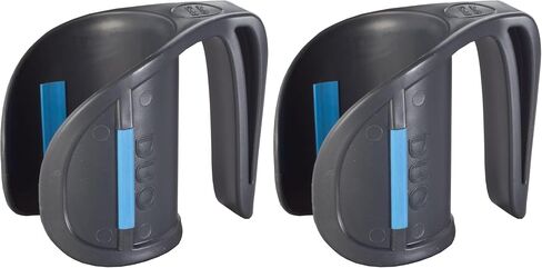 HealthSmart DUO Beverage Grip Handle for Mugs, Glasses and Bottles, Protects Hands from Hot Mug Surfaces, Blue, 0.5 Pound in Saudi Arabia