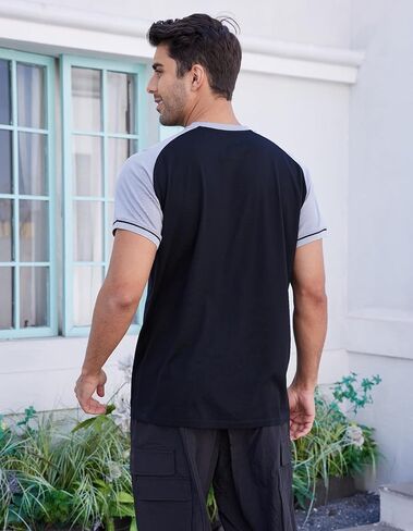 تي شيرت رجالي بياقة دائرية من صوف ميرينو لممارسة التمارين الرياضية والجري، تيشيرتات رجالي ناعمة ماصة للرطوبة وقابلة للتنفس in Kuwait