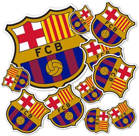 Desert Cactus FC Barcelona Stickers Barça Sheet Vinyl Football Soccer Decal Laptop Water Bottle Car Scrapbook 12.32x8.94 Sheet (Type 3-3) in Saudi Arabia