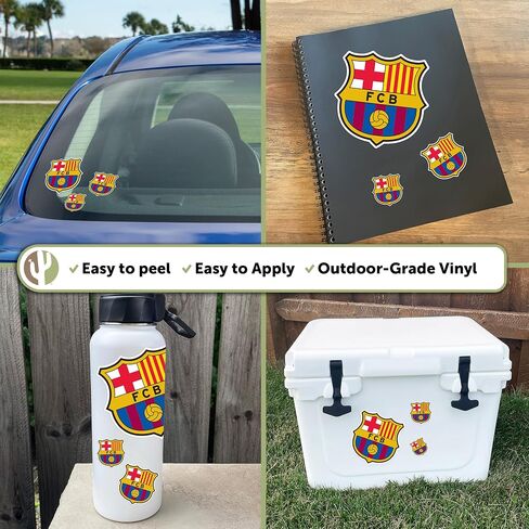Desert Cactus FC Barcelona Stickers Barça Sheet Vinyl Football Soccer Decal Laptop Water Bottle Car Scrapbook 12.32x8.94 Sheet (Type 3-3) in Saudi Arabia