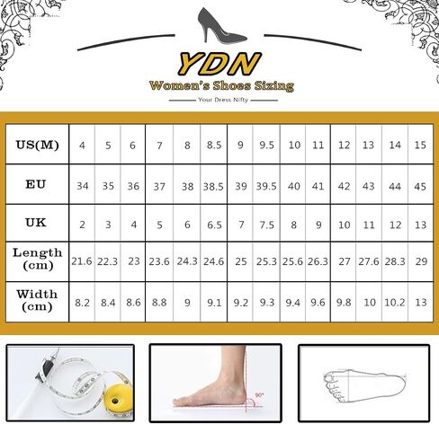 حذاء YDN نسائي بكعب متوسط ​​عند الكاحل وكعب منخفض وكعب منخفض كلاسيكي على شكل حرف V وسحاب خلفي مقاس 4-15 US in Kuwait