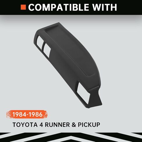 غطاء لوحة القيادة Kojem متوافق مع 1984-1986 Toyota 4Runner & Pickup Dash Cap لوحة القيادة الجانب الأيمن للركاب مطلي باللون الأسود in Saudi Arabia