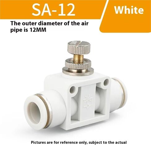 1PCS Air Pneumatic Fitting White SA Pipeline Throttle Valve Connector(SA-10) in Saudi Arabia