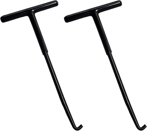 2PCS Motorcycle Exhaust Spring Hook, T Shaped Handle Exhaust Spring Puller Removal Tool with Rubber Coating, Vehicle Pipe Springs Puller Installation Tool for Motorcycle Dirt Bike (Black) in Saudi Arabia