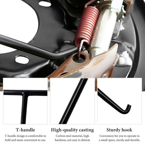 2PCS Motorcycle Exhaust Spring Hook, T Shaped Handle Exhaust Spring Puller Removal Tool with Rubber Coating, Vehicle Pipe Springs Puller Installation Tool for Motorcycle Dirt Bike (Black) in Saudi Arabia