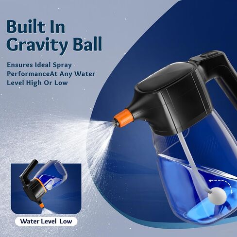 AWAKENING 2L بخاخ رغوي كهربائي لغسيل السيارات، 68oz بخاخ رغوي ببطارية لاسلكية مع تصميم قابل لإعادة الشحن، مدفع رغوي كهربائي محمول 52PSI لتفصيل السيارات والحديقة (أبيض) in Saudi Arabia