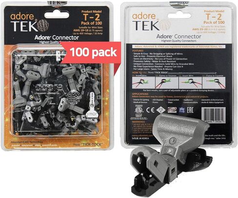 I-Type Wire Connector [I-2H] NO Need to Peel NO-Splice NO-Tape and Water Resistant Easy and Fast Electrical Insulated Wire Terminals AGW 19~18 (0.75)10A [100 PCS] in Saudi Arabia