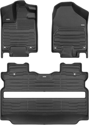 TuxMat - for Honda Ridgeline 2017-2026 Models - Custom Car Mats - Maximum Coverage, All Weather, Laser Measured - This Full Set Includes 1st and 2nd Rows in Saudi Arabia