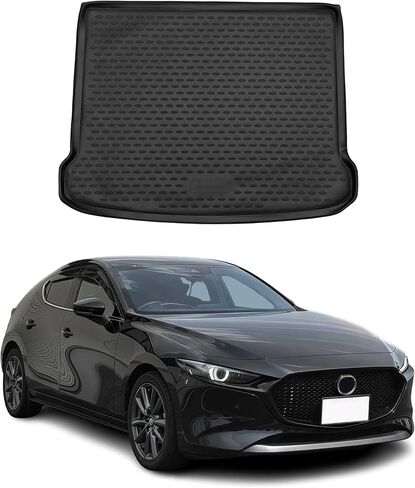 OMAC Floor Mats for Mazda 3 2004-2009 Car Mats All Weather 3D Custom Fit Rubber Mat Waterproof Odorless TPE Floor Liners Laser Measured Non-Slip (Black) in Saudi Arabia