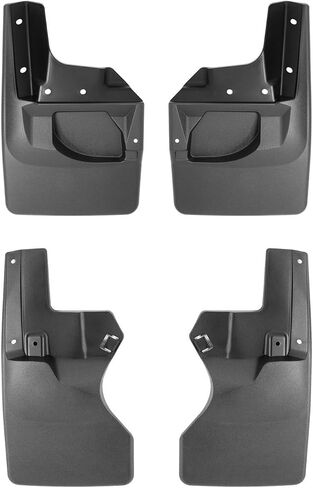 WeatherTech Custom No Drill Splash Guard Mudflaps لسيارة Jeep Gladiator - المجموعة الأمامية والخلفية (110097-120172)، أسود in Saudi Arabia