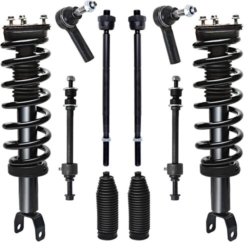 Detroit Axle - 4WD Front 8pc Struts Kit for 13-18 Ram 1500, 2 Sway Bar Links 4 Tie Rod Ends 2 Struts & Coil Spring 2 Boots 2013 2014 2015 2016 2017 2018 Replacement Suspension in Saudi Arabia