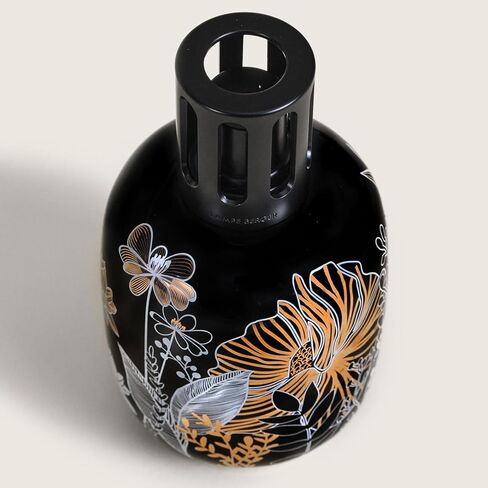 MAISON BERGER Porcelain Fragrance Lamp – White Jungle Home Diffuser & Air Purifier 6.3 x 3.6 x 3.6 inches – French-Made Since 1898 – Gift Set w/Cotton Wick, Snuffer, Funnel – No Oil Included in Kuwait