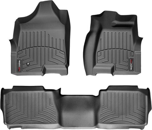 WeatherTech Custom Fit FloorLiners for Hummer H2-1st & 2nd Row (44284-1-2), Black in Saudi Arabia