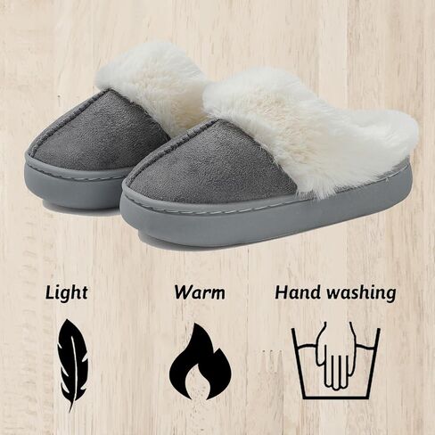 Toddler Slippers Girls Boys Winter Fuzzy Warm House Slippers Kids Non-Slip Soft Fluffy Plush House Shoes Lightweight Barefoot Indoor Outdoor Slipper in Saudi Arabia