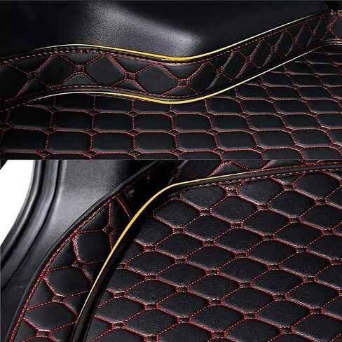 بطانات شحن لأحذية السيارة لسيارة Audi Q6 E-tron 2024 2025 (مع منافذ هواء يسار ويمين)، بطانات شحن خلفية جلدية مضادة للانزلاق ملحقات داخلية لتخزين صندوق السيارة الخلفي، A/أسود in Saudi Arabia