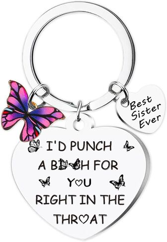 Sister Keychain Gifts for Women Girl - Sisters Birthday Gift, Ideas Keychains for Adults Teen with Butterfly in Saudi Arabia