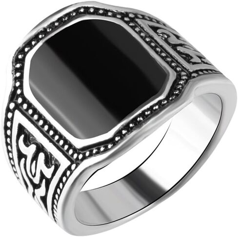 Rings Retro Punk Band Men Zinc Alloy Ring Finger Jewelry Cool Club Christmas GiftBlackUS 10 in Saudi Arabia