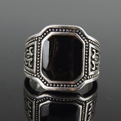 Rings Retro Punk Band Men Zinc Alloy Ring Finger Jewelry Cool Club Christmas GiftBlackUS 10 in Saudi Arabia