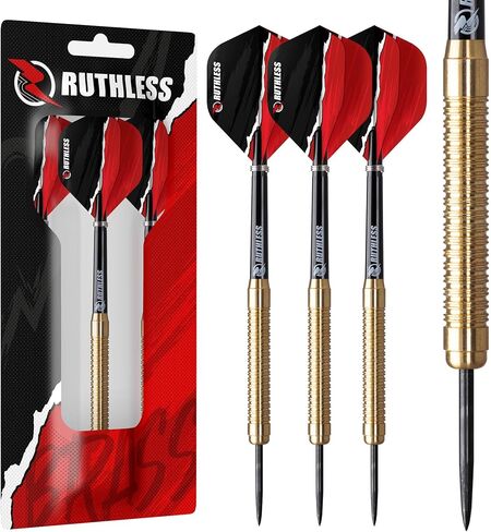 RUTHLESS Eagles | Steel Tip Brass Darts Set with Smooth Barrel Design, Dart Flights and Stems Included (D0454) in Saudi Arabia