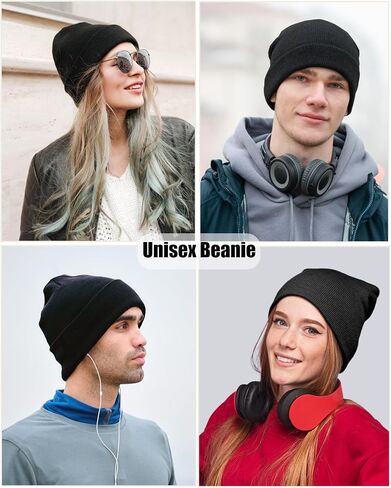 Satin Lined Beanie Hat for Women Men, Wool Knit Cuffed Silk Lining Fisherman Beanies Slouchy Warm Winter Hats Skull Cap in Saudi Arabia