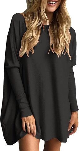 Long Tunic Tops for Women Long Sleeve Round Neck Shirts Blouses Casual Loose Athletic Pullover Tunics 2025 Outfit in Saudi Arabia